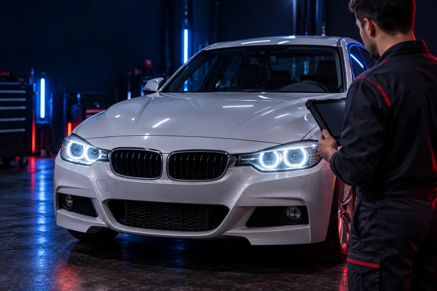 BMW with lighting restored after FRM service